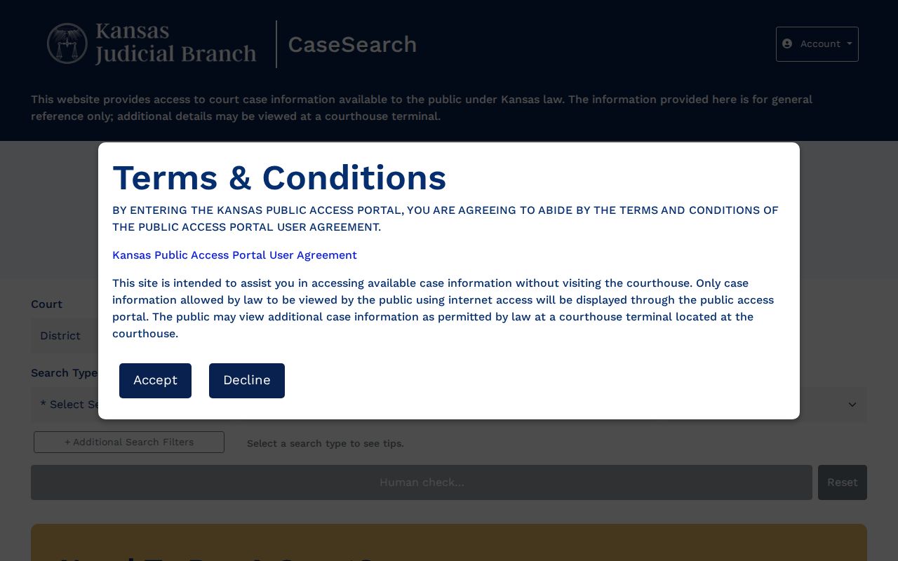 Kansas court disposition search for Greenwood County arrest records