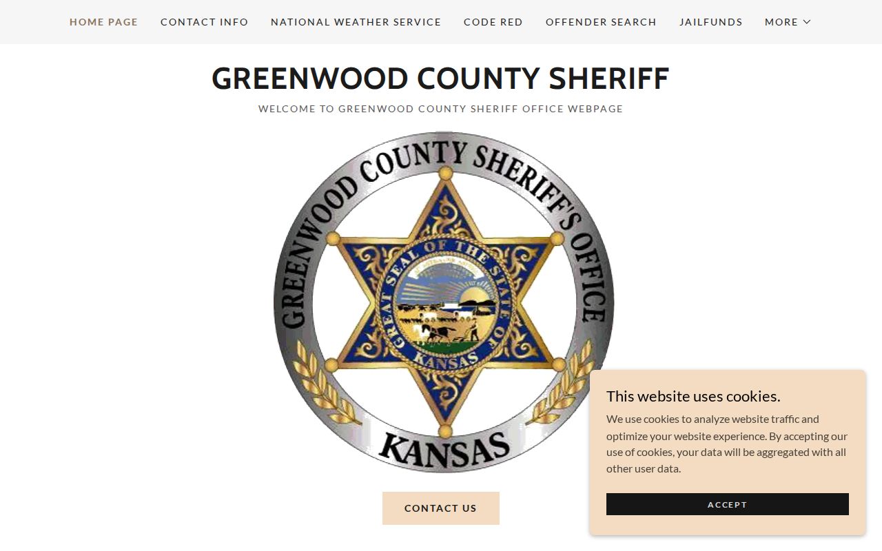 Greenwood County Sheriff official booking record starting point