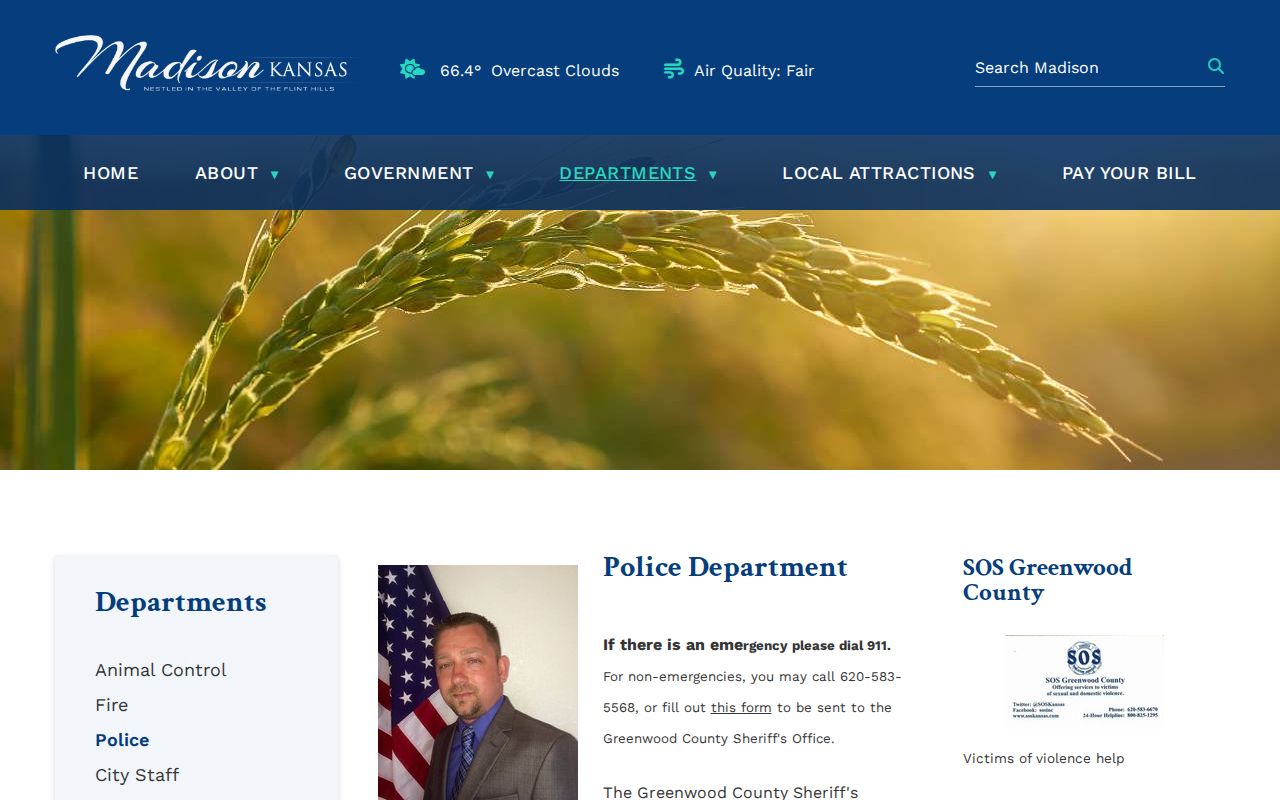 Madison Greenwood County sheriff arrest contact page